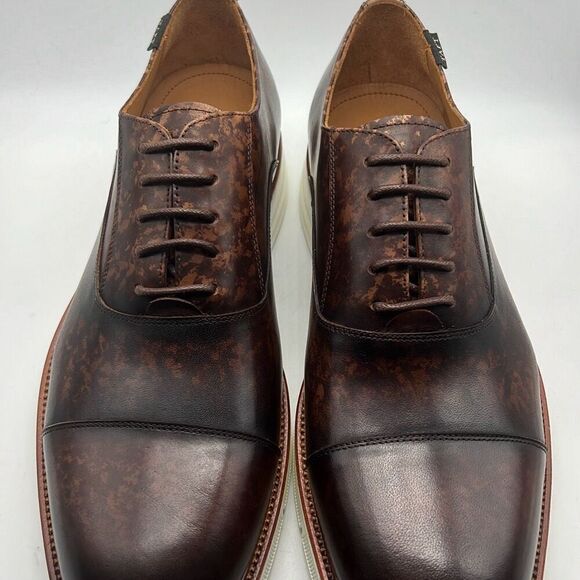 Taft cap toe Lace up espresso Model 102 leather Men‎ dress shoes - Men 10.5 New main image 4
